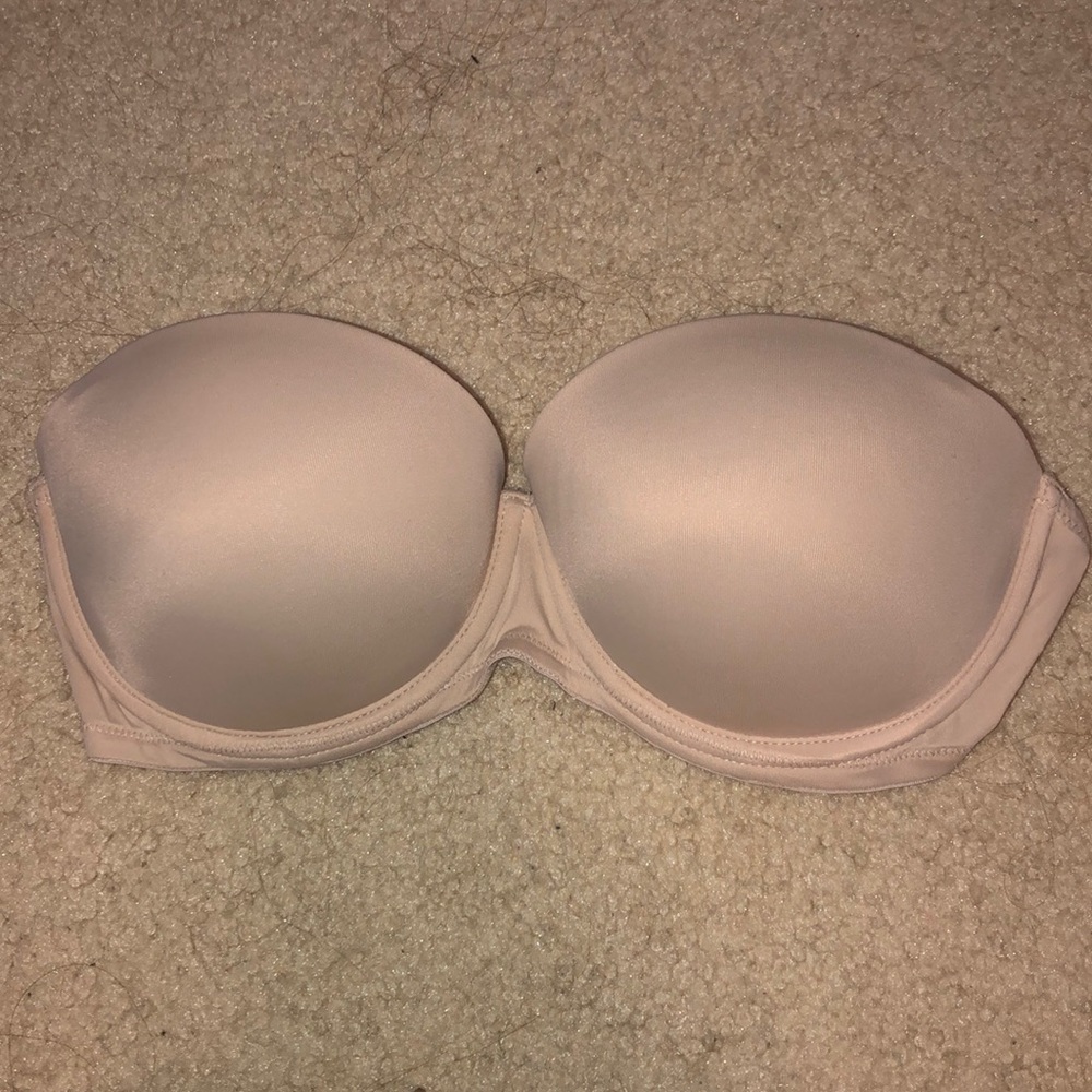 Nude strapless bra by PINK